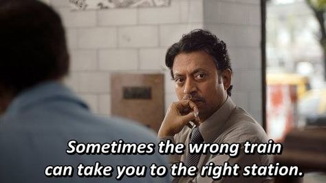 Sometimes the wrong train can take you to the right station. Irrfan Khan, Best Movie Lines, The Lunchbox, Ang Lee, Old Hollywood Style, Movie Lines, Amazon Prime Video, Bollywood Actors, Prime Video