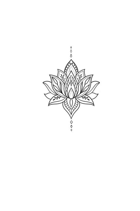 Spiritual Tattoos Thigh, Simple Lotus Flower Tattoo Design, Wrist Tattoo Stencil, Mandala Lotus Tattoo Design, Lotus Flower Tattoo Stencil, Fine Line Lotus Tattoo, Lotus Tattoo Ideas For Women, Simple Lotus Flower Tattoo, Flower Tattoo Stencils