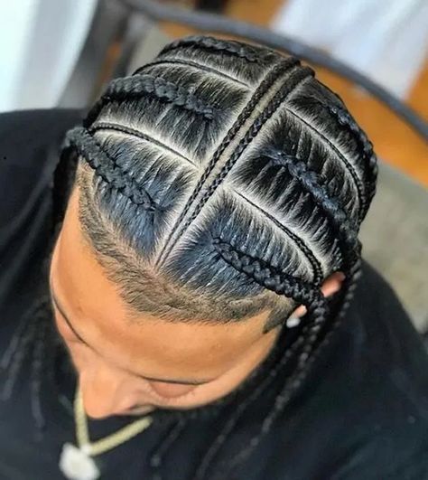 6 Ultra Dashing Mid-Length Hairstyles for Men in 2020 Braid Styles For Men, Trendy We Fryzurach, Boy Braids Hairstyles, Cornrow Hairstyles For Men, Braids For Boys, Black Men Hairstyles, Mens Braids, Mens Braids Hairstyles, Braid Designs