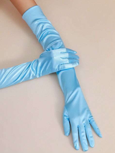 Bridal Elbow Length Satin Gloves Sexy Evening Party Dance GlovesI discovered amazing products on SHEIN.com, come check them out! Fancy Gloves Classy, Tianas Closet, Princess Gloves, Fancy Gloves, Evening Gloves, Blue Gloves, Disney Pixar Up, Bridal Gloves, Blue Fairy