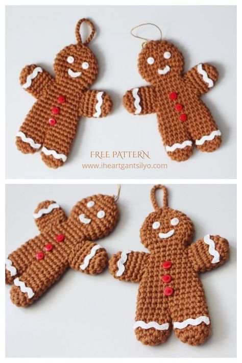 Free Crochet Patterns For Christmas, Pot Holder Ideas, Cookie Crochet, Crochet Cookie, Crochet Patterns For Christmas, Crochet Christmas Ornaments Free, Crochet Colorful, Crochet Ornament Patterns, Christmas Crochet Patterns Free