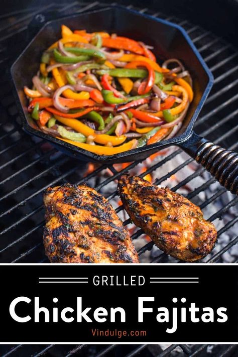 Traeger Chicken Fajitas, Chicken Fajitas On The Grill, Grilled Chicken Fajita Marinade Recipe, Smoked Chicken Fajitas, Grilled Chicken Fajita Recipe, Mexican Cookout, Grilled Fajita Chicken, Grilled Fajitas, Recipe Tracker