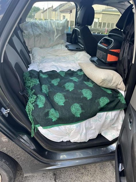 Car Camping | Love my car camper ❤️❤️ | Facebook Living In A Sedan Car, Car Camping Sedan, Sedan Car Camping, Car Living Hacks, Sedan Camping, Car Camping Aesthetic, Suv Camper, Auto Camping, Car Life