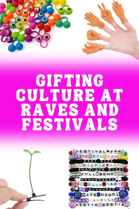 Read my blog post to learn the culture behind gifting at raves and festivals. Also see some of the most popular rave gifts. Festival Gifts Ideas, Rave Candy Ideas, Rave Trinkets, Rave Totem Ideas, Rave Gifts, Rave Gift Ideas, Rave Crafts, Rave Essentials, Rave Diy