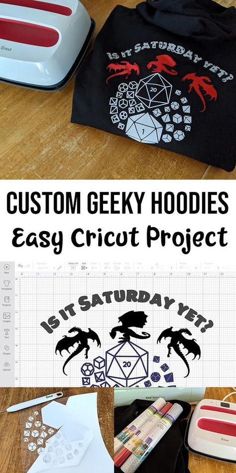 Geek Cricut Projects, Hoodies Cricut, Free Fonts For Cricut, Sweater Tutorial, Geeky Craft, Dragon Silhouette, Hoodie Tutorial, Paper Bag Puppets, I Love School