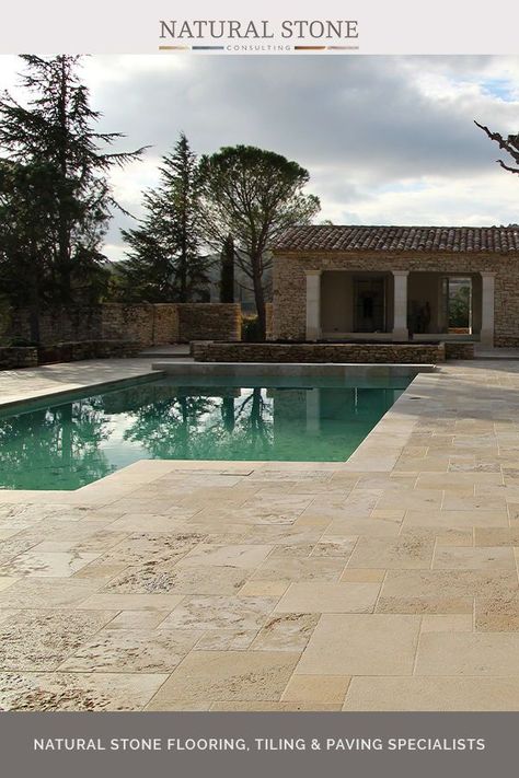 Natural Stone Pool, Coping Stones, Pool Paving, Stone Paving, Natural Stone Tiles, Outside Pool, Stone Pool, Exterior Tiles, Pool Landscape