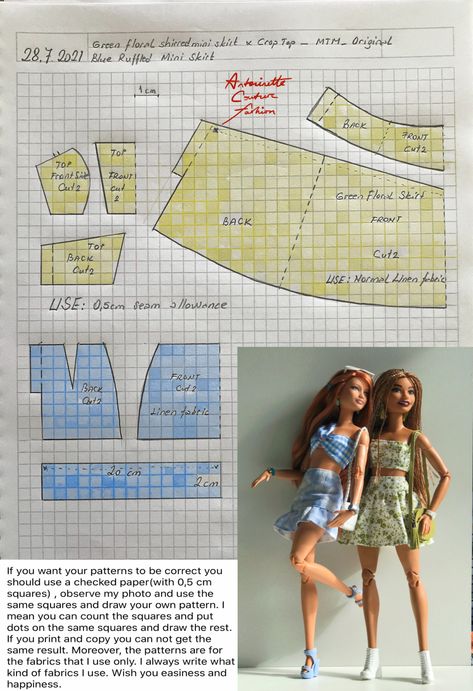 Doll Patterns Clothes, Sewing Doll Clothes Barbie, How To Make Clothes For Barbie, Barbie Outfit Patterns, Barbie Dress Pattern Printable, Antoinette Couture Fashion, Barbie Doll Patterns, Barbie Clothes Diy, Doll Clothing Patterns