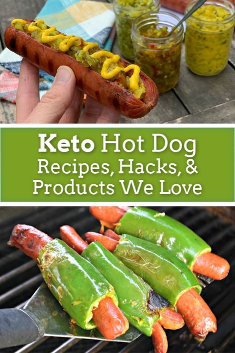 Keto Hot Dogs, Hot Dog Dinner, Gluten Free Hot Dogs, Healthy Hot Dog, Hot Dog Recipe, Hot Dog Toppings, Beef Hot Dogs, Relish Recipes, Eat Beef