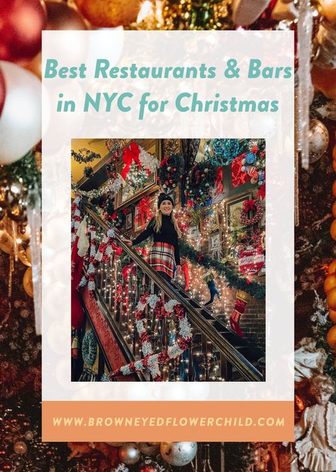 Christmas in New York City is incomparable, from decorations to events and venues. Discover the best restaurants in NYC for Christmas this year. Also check out the best holiday-themed pop-up bars in New York City for a holiday drink. | best restaurants in NYC at Christmas | Christmas restaurants in NYC | best NYC restaurants at Christmas | new york city christmas restaurants | where to eat in nyc Christmas | where to eat in nyc at Christmas | where to eat in new york city at christmas Nyc Christmas Restaurants, Fun Restaurants In Nyc, New York City Christmas, Winter Travel Destinations, Brunch Restaurants, Pop Up Bar, Nyc Christmas, Nyc Restaurants, New York City Travel