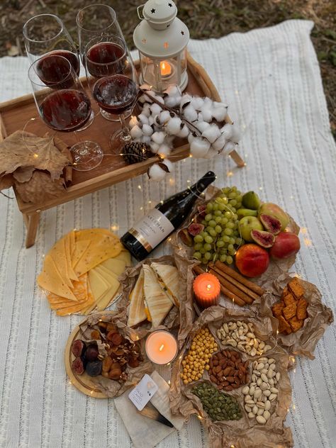 Picnic Aesthetic Winter, Winter Picnic Ideas, Picnic Moodboard, Fall Picnic Food, Christmas Picnic, Luxe Picnic, Picnic Party Decorations, Coram Deo, Picnic Date Food