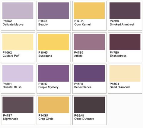 Bedroom Colors Purple, Purple And Yellow Bedroom, Yellow Bedroom Walls, Purple Girls Room, Purple Paint Colors, Yellow Bedroom Decor, Purple Bedrooms, Purple Color Palettes, Yellow Room