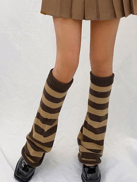 28e209b61a52482a0ae1cb9f5959c792desc54364662ri Baggy Leg Warmers, Flare Leg Warmers, Kawaii Socks, Y2k Casual, Knee Highs, Striped Socks, Casual Stripes, Dream Clothes, Socks And Hosiery