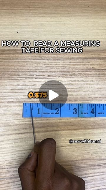 Fashion Tutor| Fashion Content Creator on Instagram: "Let’s learn about the measuring tape  Mastering the measuring tape is a game changer in sewing fundamental skill for achieving accurate fits, efficient fabric use, and professional-looking results.   In my latest video, I dived into the details of reading a measuring tape like a pro. You will learn how to decipher the small lines on your tape and take precise measurements without rounding up to the nearest familiar value.   By the end of this video, you’ll be confident in your ability to read a measuring tape accurately.   📍YouTube: sew with bunmi The link in my bio takes you straight to the video   Give this post a like❤️ and Share to your stories.  #sewingtips #sewinghacks #howtomeasure #sewing # diy #measuringtope #howtomeasure #sew Tape Measure Reading, Tape Reading, Fashion Content Creator, Be Confident In Yourself, Fashion Content, Sewing Diy, Sewing Skills, Measuring Tape, Tape Measure