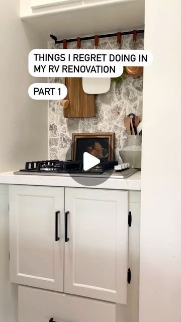 Trina Sholin~RV Renovator~Tiny Home Renovator on Instagram: "Do you have any regrets about your RV renovation? Living full-time has me looking at every nook & cranny very differently.  #toyhauler #rvrenovator #rvfixerupper  #rvlife #fulltimefamily #rv #modernrv #homeonwheels #tinyhouse #tinykitchen" How To Decorate A Trailer House, Rv Kitchen Renovation, Rv Kitchen Table Ideas, Rv Before And After, Rv Renovation Ideas Rv Interior, Toy Hauler Decorating Ideas, Class C Rv Renovation Ideas, Rv Living Full Time Decor, Toyhauler Remodel