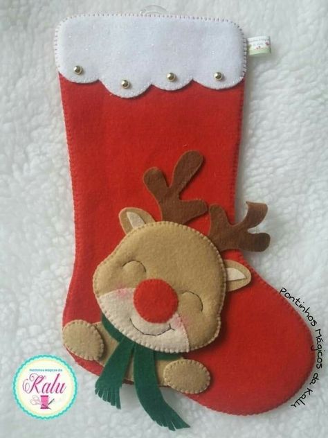 Christmas Stocking Sewing Pattern, Stocking Sewing Pattern, Christmas Stocking Sewing, Stocking Sewing, Pinterest Christmas Crafts, Christmas Stockings Sewing, Felt Christmas Stockings, Christmas Stockings Diy, Felt Crafts Christmas