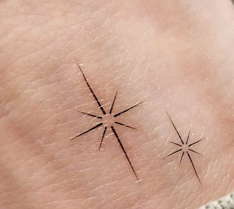 Rising Star Tattoo, The Second Star To The Right Tattoo, Three Stars And A Sun Tattoo, Sparks Fly Tattoo, Brightest Star Tattoo, It Was Always You Tattoo, Always Enough Tattoo, Polaris Tattoo, Guiding Star Tattoo