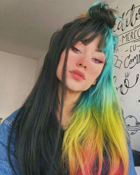 #wattpad #random enjoy losers <3 Colored Hair, Hair Dye, Black Hair, A Woman, Split, Dye, Hair, Black, Coloured Hair