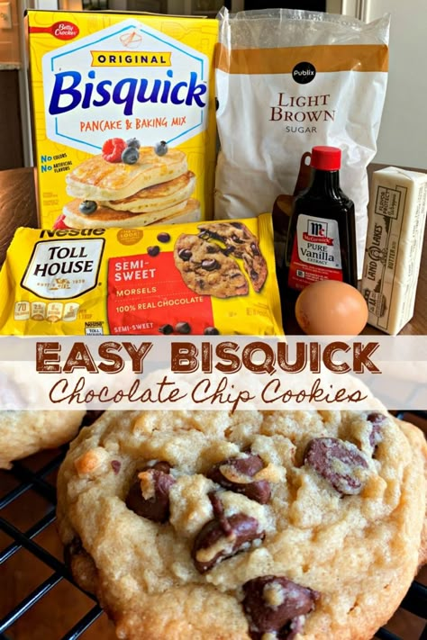 Bisquick Cookies, Bisquick Chocolate Chip Cookies, Medicine Tips, Bisquick Recipes, Perfect Chocolate Chip Cookies, Chocolate Peanut Butter Cookies, Oatmeal Chocolate Chip Cookies, Baking Mix, Hot Fudge