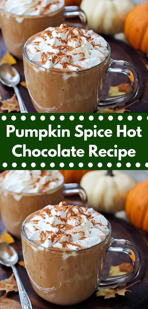 Looking for a unique hot chocolate recipe? This Pumpkin Spice Hot Chocolate Recipe is a must-try. Blending the best of hot chocolate and pumpkin recipe flavors, it's perfect for pairing with dinner recipes or lunch ideas. Pumpkin Spice Hot Chocolate Recipe, Pumpkin Hot Chocolate Recipe, Unique Hot Chocolate, Pumpkin Spice Hot Chocolate, Spice Hot Chocolate, Pumpkin Hot Chocolate, Classic Hot Chocolate, Frozen Hot Chocolate, Pumpkin Recipe