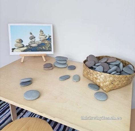 Why I Teach, Reggio Emilia Classroom, Stone Balancing, Reggio Inspired Classrooms, Reggio Classroom, Preschool Rooms, Nature School, Reggio Inspired, Montessori Toddler