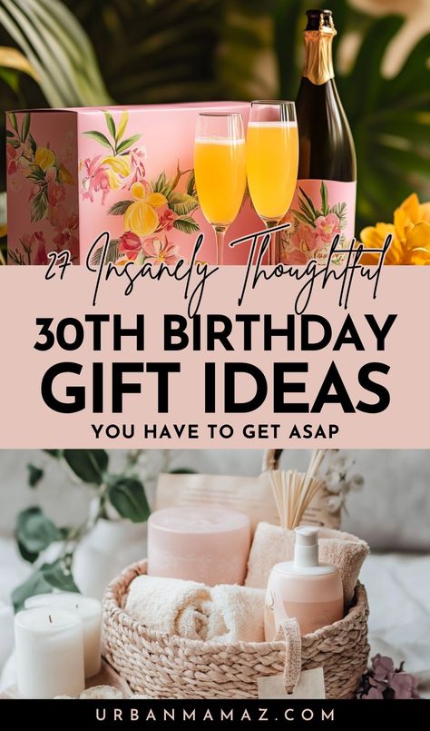 Looking for insanely thoughtful 30th birthday gift ideas you have to get ASAP? Check out this list of 27 best 30th birthday gift ideas to celebrate in style! Gift For 30th Birthday For Her, Gifts For 30th Birthday For Her, 30th Gift Ideas, 30th Birthday Gift Baskets, 30th Birthday Present Ideas, Gifts For 30th Birthday, Ideas For 30th Birthday, Golden Birthday Gifts, 30th Birthday Gift Ideas