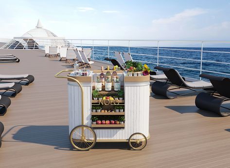 NOLO TROLLEY BAR :: Behance Smoothie Cart, Trolley Design, Bar Corner, Bar Trolley, Mobile Cart, Pernod Ricard, Woodford Reserve, Drinks Trolley, Work Station