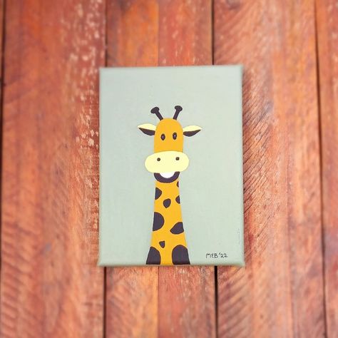 Painting Ideas On Canvas For Nursery, Acrylic Painting Nursery, Diy Nursery Painting Canvases, Acrylic Painting For Nursery, Baby Painting Ideas Canvases, Baby Room Paintings Canvases, Acrylic Animal Paintings Easy, Nursery Paintings Canvas, Diy Nursery Painting