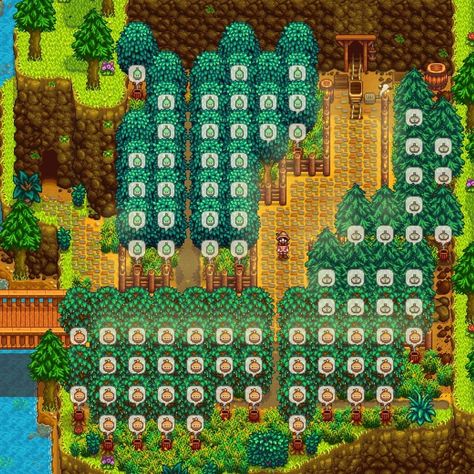 Quarry Design Stardew, Quarry Stardew Valley Layout, Stardew Valley Mill Ideas, Stardew Orchard, Stardew Quarry Design, Quarry Stardew Valley, Stardew Valley Quarry Layout, Stardew Valley Quarry, Stardew Design