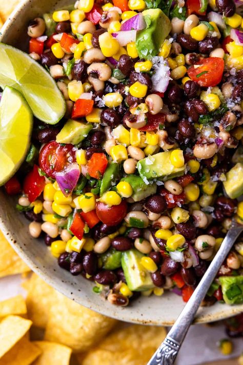 Texas Caviar (Cowboy Caviar) Texas Caviar Recipe Pioneer Woman, Mexican Caviar, Texas Caviar Dip, Mexican Fiesta Food, Caviar Cowboy, Texas Caviar Recipe, Salad Sides, Texas Caviar, Black Beans Corn