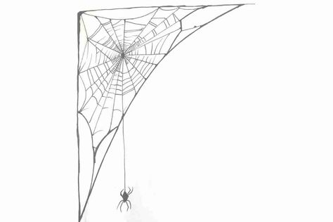 If you want to know how to draw a spider web in the corner, it might not be so common to have that lone creepy crawler setting up shop somewhere in your home.  Yet, you might need some inspiration and some picture references to work from for most of us. Here is how you can... Corner Spider Web Drawing, How To Draw A Spider Web, Cobweb Art, Spoder Web, Sigil Creation, Spider Web Sketch, Draw Spider Web, Draw A Spider Web, Spider Web Corner