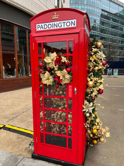 London Phone Booth, Red Telephone Box, London Theme, Red Telephone, British Pub, Telephone Box, Telephone Booth, Xmas Deco, London Christmas