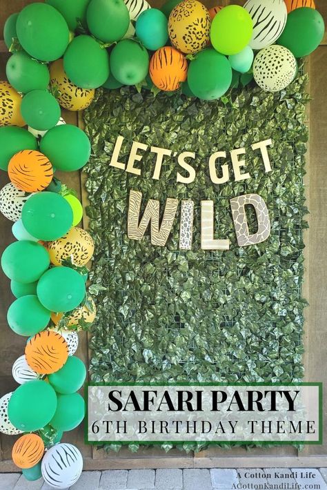 Let's get WILD and talk about how I threw a Safari Birthday Party for my son's 6th birthday theme. From the Safari Birthday Party Games to Safari Birthday Party Food Ideas we've got them all.   *  Jungle Birthday Party Decorations. Safari Birthday Party Ideas. Safari Baby Shower Ideas. Safari Birthday Party Balloon Garland. DIY Balloon Garland. Jungle Party Balloon Garlands Wild Life Birthday Theme, Lets Get Wild Party Theme, Welcome To The Jungle Birthday Party, Let’s Get Wild Birthday Party, Two Wild Birthday Party Games, Jungle Party Games, Jumanji Theme, Diy Safari Decorations, Diy Jungle Theme Decorations