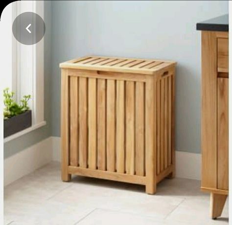 Wooden Laundry Basket, Wood Hamper, Wood Laundry Hamper, Wood Bath Mats, Laundry Organizers, Bathroom Laundry Hamper, Teak Storage, Organization Laundry, Laundry Box