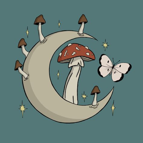 #cottagecore #illustration #art #cottagecoreart Cottage Core Mushroom Drawing, Cottage Core Art Aesthetic, Cottage Core Things To Draw, Mushroom Core Drawing, Mushrooms Astethic, Mushroom Astethic Wallpaper, Cottage Core Art Drawings, Cute Cottagecore Art, Pfp Cottage Core