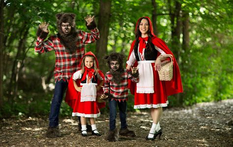 Little Red Riding Hood Costume, Riding Hood Costume, Werewolf Costume, Scary Halloween Decorations Diy, Red Riding Hood Costume, Wolf Costume, White Peasant Blouse, Plus Size Costume, Red Plaid Shirt