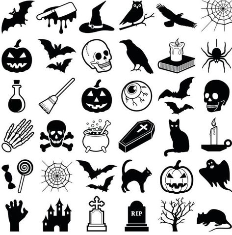 Fonts For Flyers, Ghost Eyes, Halloween Logo, Halloween Icon, Halloween Resources, Halloween Symbols, Halloween Graphics, Flash Tattoo Designs, Spooky Tattoos