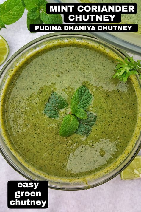 mint coriander chutney | dhaniya pudina chutney | green chutney | chutney recipes | coriander chutney | chatni recipe | dhania chutney | healthy chutney recipes #mintchutneyrecipe #dhaniyachutney #greenchutneyforsandwich Pudina Chatni Recipe, Dhania Chutney, Roll Paratha, Quick Dip Recipes, Snack Dips, Pudina Chutney Recipe, Iftar Ideas, Chatni Recipe, Pudina Chutney