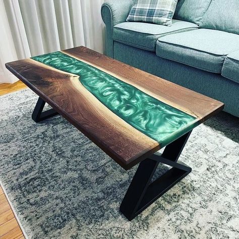 Elevate your living space with this stunning Epoxy Resin Coffee Tabletop in a beautiful green hue 🌿✨ Handmade with a live edge wood design, perfect for both indoor and outdoor use. Add a touch of art deco style to your home! #EpoxyResin #Handmade #HomeDecor #ArtDeco #FurnitureDesign #Green #Resin #Handmade #Polished #Bedroom #Entryway #DiningRoom #ArtDeco #Wood #Porch #LivingRoom #Rectangular #Accordingtosizevariation https://ebay.us/yu4xeR Green Epoxy Table, Natural Wood Dining Table, Green Coffee Tables, Epoxy Wood Table, Resin River Table, Resin Table Top, Epoxy Table Top, Table Epoxy, Home Office Table