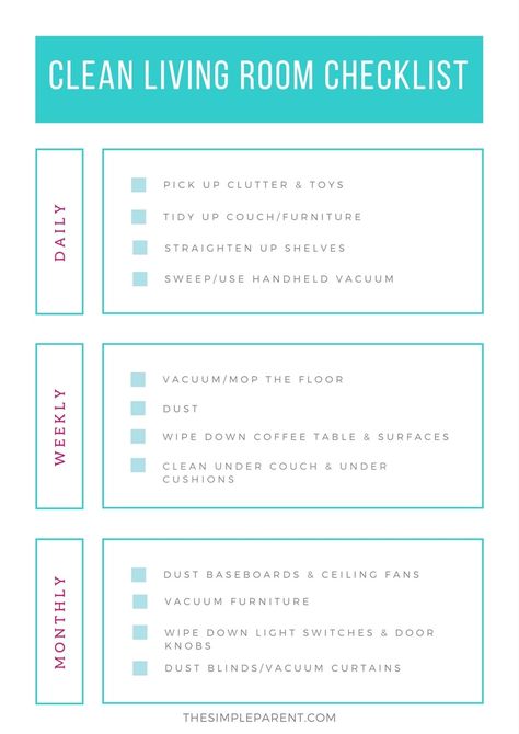 How To Clean Your Room Checklist, Dining Room Cleaning Checklist, Clean Your Room Checklist, Kitchen Cleaning List, Home Economics Classroom, Kids Cleaning Checklist, Living Room Cleaning Checklist, Christmas Cleaning Checklist, Room Cleaning Checklist