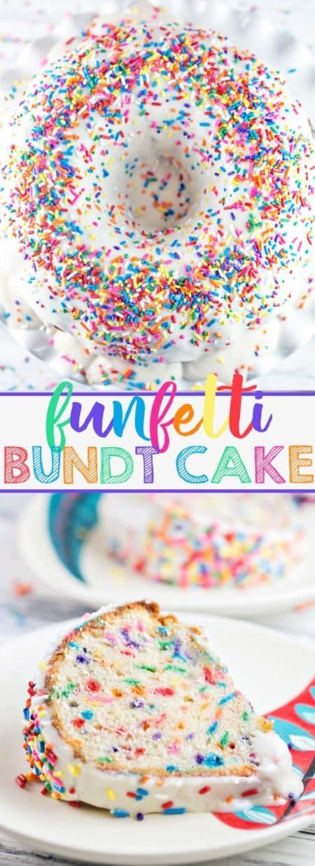 Funfetti Bundt Cake: Get ready to celebrate with this festive sprinkle-filled funfetti bundt cake! Everyone's favorite childhood flavor, baked from scratch. Perfect for birthdays, anniversaries, holidays, or any day that needs a little extra cheer! {Bunsen Burner Bakery} Funfetti Bundt Cake, Birthday Cake Recipe, Bundt Cakes Recipes, Bundt Cakes, Köstliche Desserts, Cake Flavors, Savoury Cake, Bundt Cake, Easy Cake