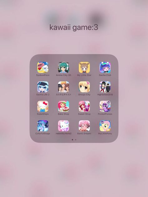 App Store Games Iphone, Cute Mobile Games Free, Anime Games App, Juegos Cute App, Kawaii Games App, Iphone Games Apps, Games For Iphone, Aesthetic Apps Games, Aesthetic Apps