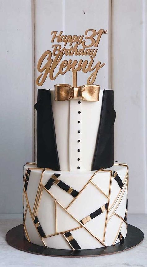 Cake Design For Men, Birthday Cake For Husband, Cake For Husband, Birthday Cake For Him, 60th Birthday Cakes, Beautiful Cake Designs, Elegant Birthday Cakes, Fathers Day Cake, 40th Birthday Cakes