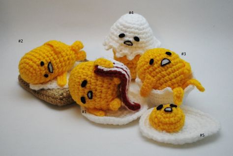 Crochet Gudetama, Crochet Airpods, Airpods Cover, Pola Amigurumi, Crochet Clothing And Accessories, Crochet Food, Kawaii Crochet, Patterns Ideas, Crochet Animal Patterns