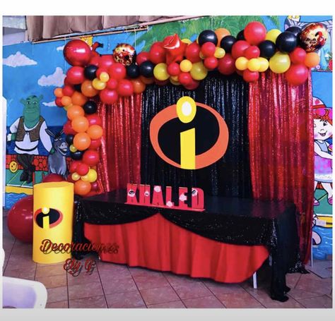 Jack Jack Incredibles Party, The Incredibles Party Ideas, Incredibles Birthday Party, Baby Bump Pictures, 1st Birthday Girl Decorations, Jack Jack, Jack And Jack, Trunk Or Treat, Birthday Backdrop