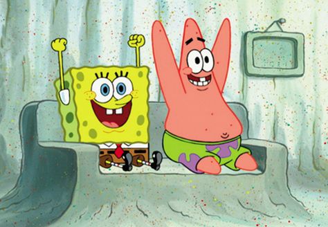 SpongeBob and Patrick | It's National Best Friends Day! Spongebob And Patrick, Spongebob Squarepants, Screen, Tv