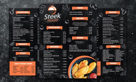 I will food menu design, menu board, food flyer Frisco Burger, Menu Design Restaurant, Hotel Menu, Burger Salad, Breakfast Platter, Food Flyer, Digital Menu, Fish Sandwich, Fish Salad