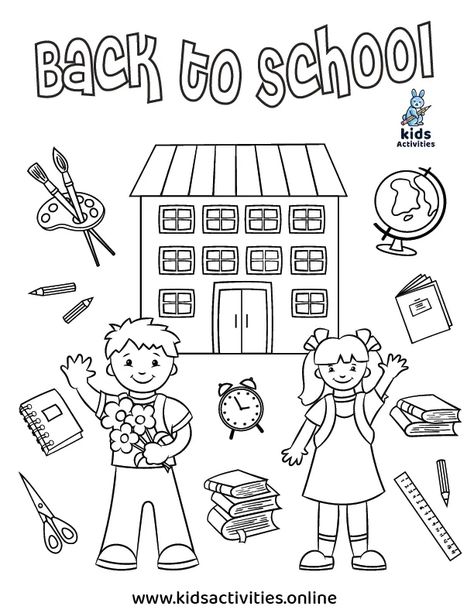 Back-to-school Coloring Pages, Free download ⋆ Kids Activities Welcome Back To School Coloring Pages, Welcome Back Activity For Kids, First Day Of School Coloring Page, Welcome Back To School Activities, Evs Worksheet, Coloring Pages For Kindergarten, Back To School Coloring Pages, Kindergarten Coloring Sheets, Back To School Images