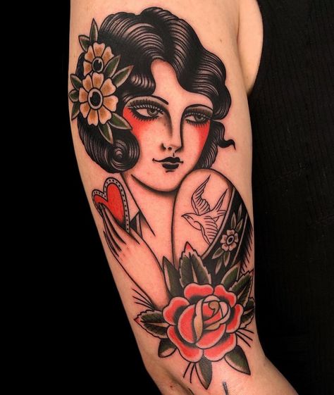 Tattoo artworks by © Gaia Leone.  
Lady tattooist from Torino - ITALY. 

... Ladyhead Tattoo Traditional, Traditional Lady Head Tattoo Flash, American Traditional Women Tattoo, American Traditional Girl Tattoo, Traditional Portrait Tattoo, Traditional Girl Tattoo, Traditional Tattoo Face, Traditional Lady Head Tattoo, American Traditional Woman