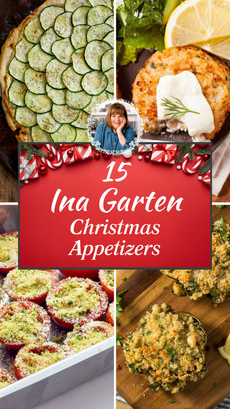 15 Best Ina Garten Christmas Appetizers Best Christmas Eve Appetizers, Holiday Appetizers Vegetable, Ina Thanksgiving Recipes, Ina Garden Stuffed Mushrooms, Christmas Ham Appetizers, Christmas Dishes For Party, 5 Course Christmas Dinner, Hor D'oeuvres Christmas, Best Christmas Appetizers Holidays