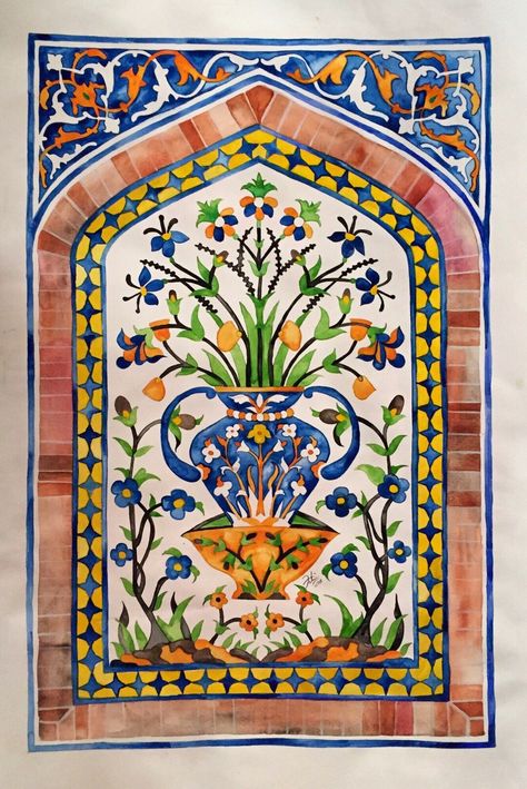 This Watercolour Paintings item by FatimaFWatercolors has 58 favorites from Etsy shoppers. Ships from Philippines. Listed on 15 Oct, 2023 Photo Gallery Wall Layout, Wazir Khan Mosque, Tile Artwork, Mughal Art Paintings, Gallery Wall Layout, Mosque Art, Photo Wall Gallery, William Morris Art, Indian Painting